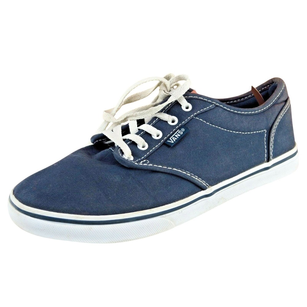 VANS Size 7.5 M Blue Lace Up Fashion Sneakers Fabric Women‎ Shoe